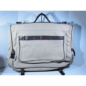 Eddie Bauer Khaki Canvas Leather Ford Expedition Package Garment Bag